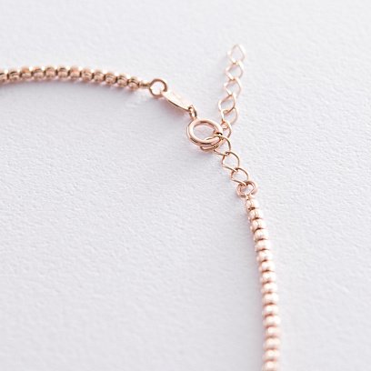 Золотое колье "Сердечко" кол01143 №3