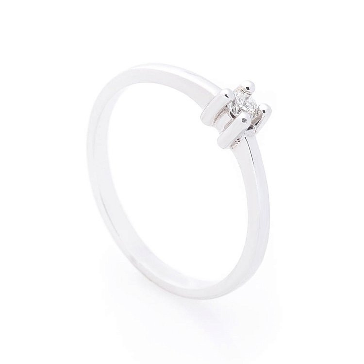 Золотий перстень в стилі мінімалізм з діамантом JMSR9905 від ювелірного магазину Онікс