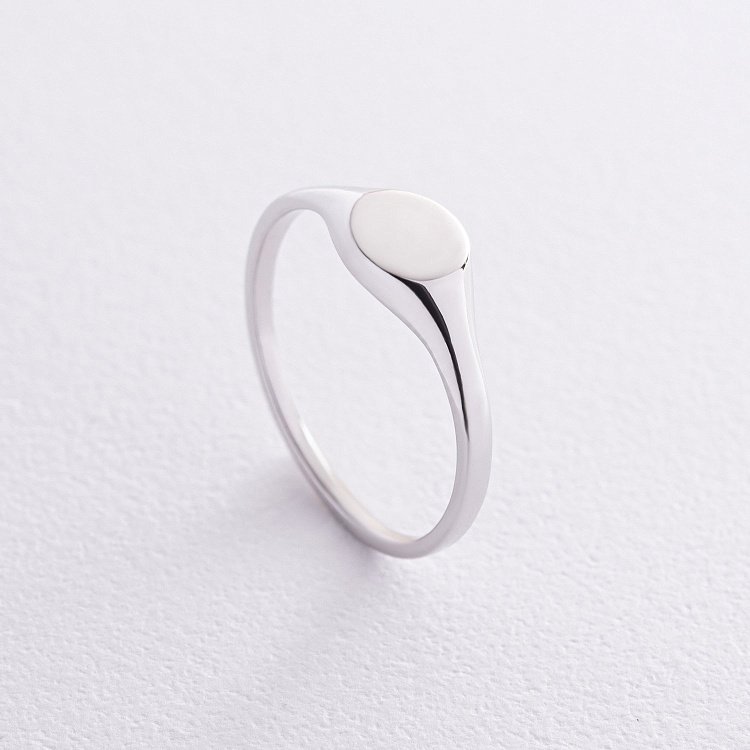 Печатка в белом золоте (возможна гравировка) к07516 от ювелирного магазина Оникс - 2