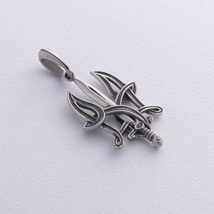 Кулон "Герб Украины - Тризуб" в серебре 7107 от ювелирного магазина Оникс - 4