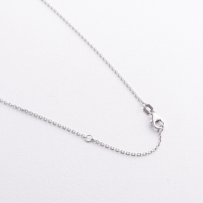 Золоте кольє "Сердечко" зі смарагдами і діамантами колб0188va №3