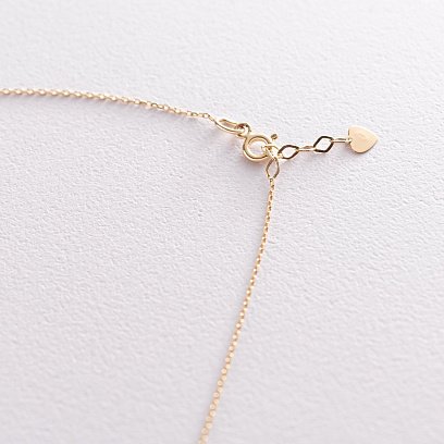 Колье "Монетка" в желтом золоте (возможна гравировка) кол01778 №3