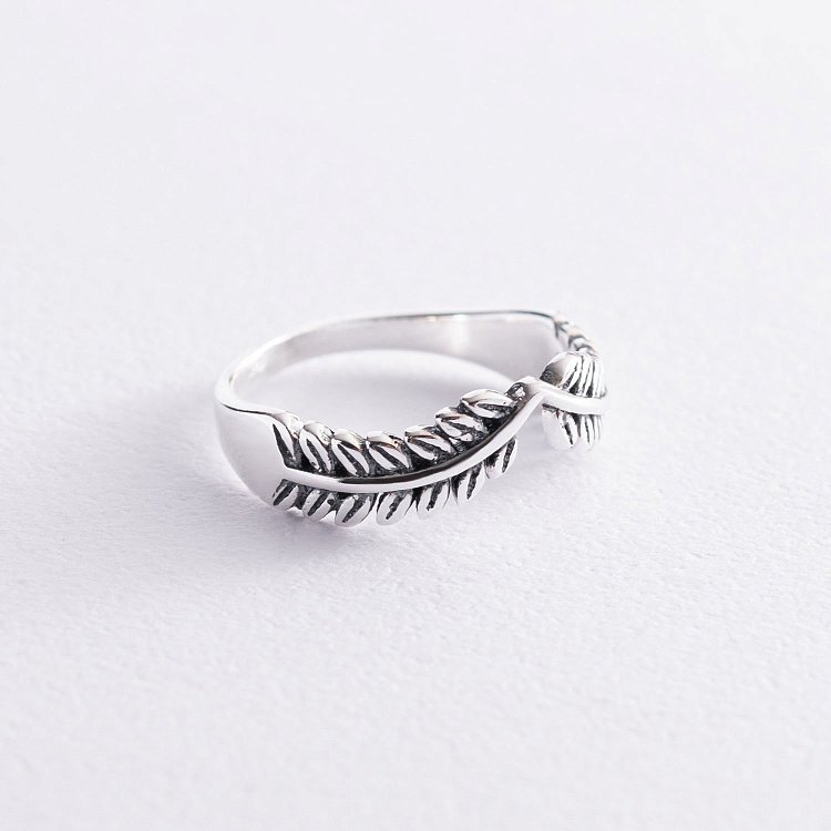 Серебряное кольцо "Веточки" (чернение) 112203 от ювелирного магазина Оникс - 2