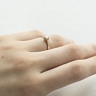 Золотое помолвочное кольцо с фианитами к05784 от ювелирного магазина Оникс - 3