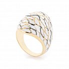 Золотое кольцо с эмалью к00701 от ювелирного магазина Оникс