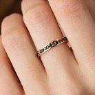 Золотое кольцо с дорожкой черных бриллиантов 229833122 от ювелирного магазина Оникс - 2