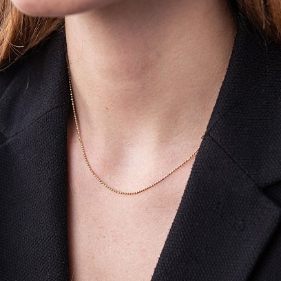 Золотий кульковий ланцюжок (1 мм) ц00170-1 №6