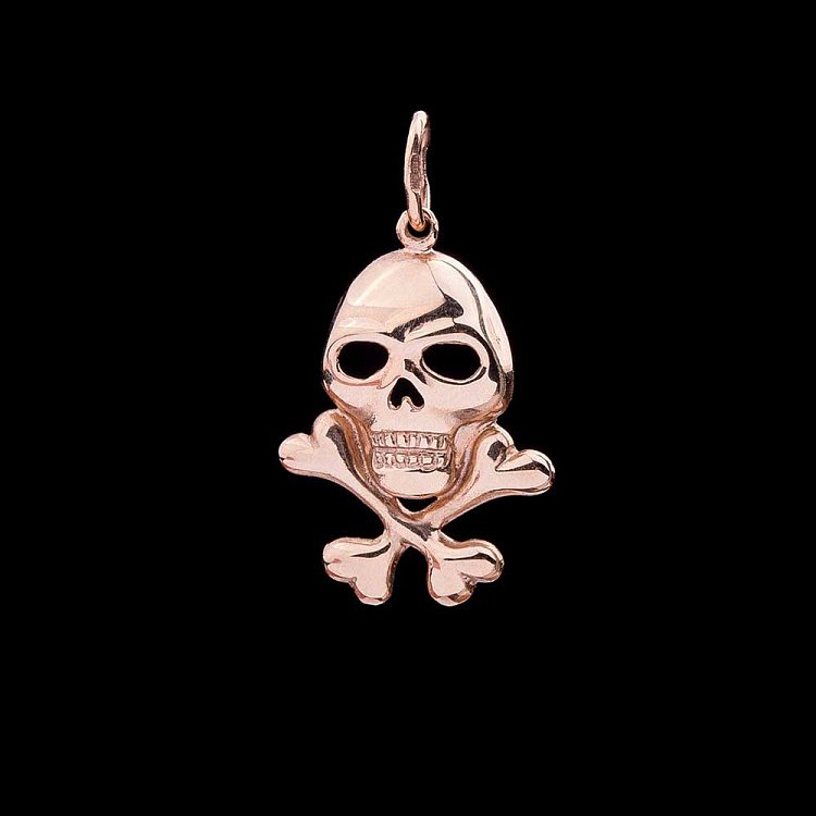 Золотая подвеска "Череп" п00402 от ювелирного магазина Оникс