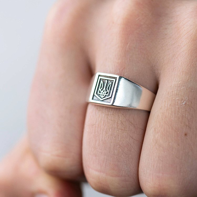 Срібна печатка "Герб України - Тризуб" 112724 від ювелірного магазину Онікс - 1