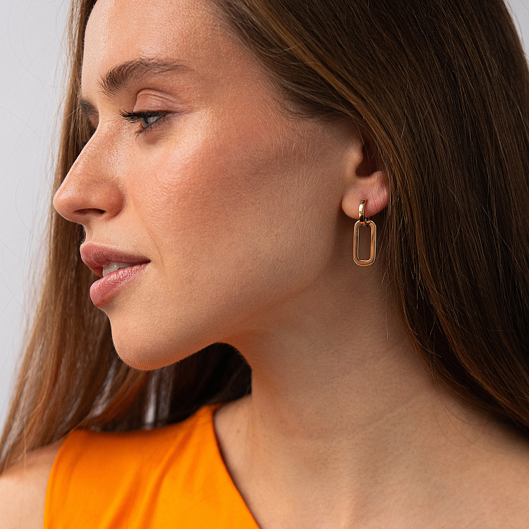 Серьги "Roxana" в желтом золоте с09205 от ювелирного магазина Оникс - 4