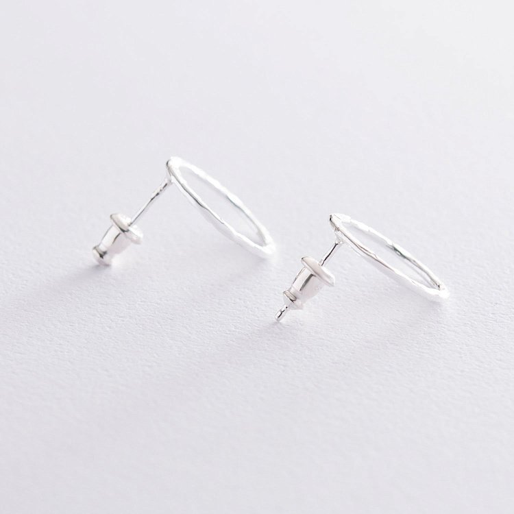 Срібні сережки "Мерехтіння" (1.6 см) 122707 від ювелірного магазину Онікс - 2