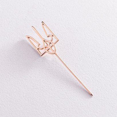 Золота шпилька Герб України "Тризуб" зак00334