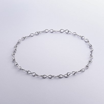 Серебряное колье "Бесконечность" 181297 №2