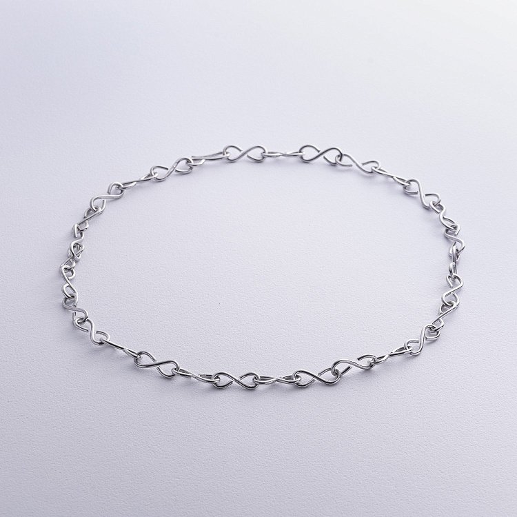 Серебряное колье "Бесконечность" 181297 от ювелирного магазина Оникс - 1