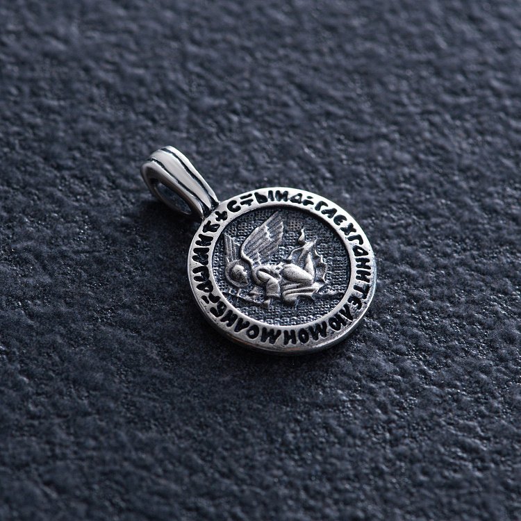 Серебряная ладанка "Ангел Хранитель" 133001 от ювелирного магазина Оникс - 3