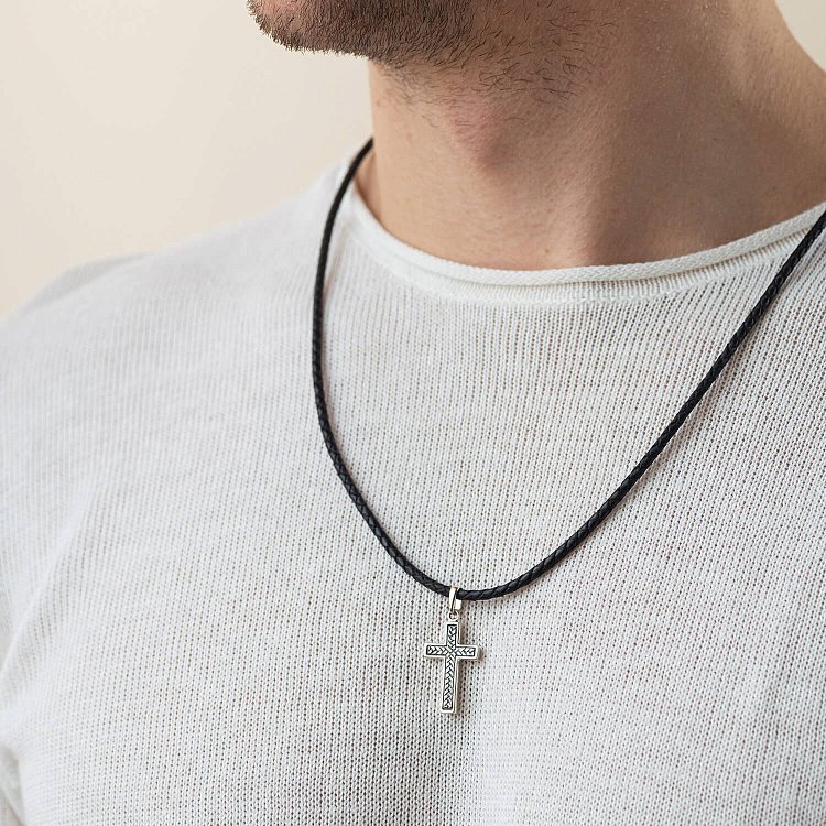 Срібний хрестик 132983 від ювелірного магазину Онікс - 1