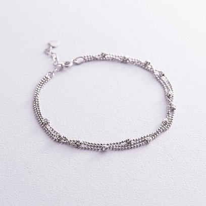 Браслет "Кульки" у білому золоті б05131