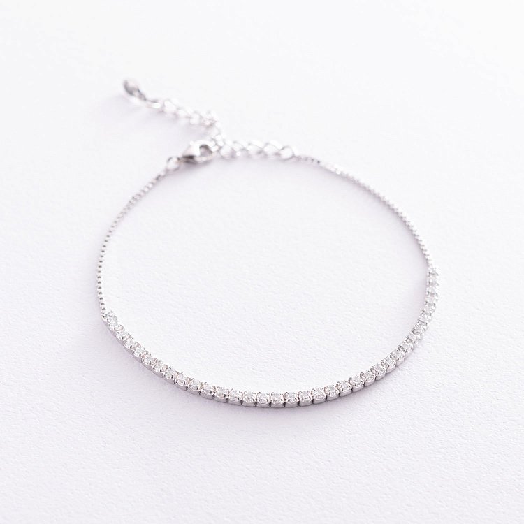 Срібний браслет "Витончений" з білими фіанітами 141502 від ювелірного магазину Онікс