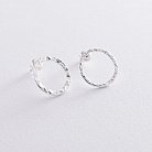 Срібні сережки "Мерехтіння" (1.6 см) 122707 от ювелирного магазина Оникс - 3
