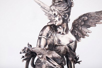 Серебряный подсвечник "Вестница небес", ручная работа сер00039 №2