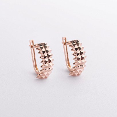 Серьги в красном золоте с09401