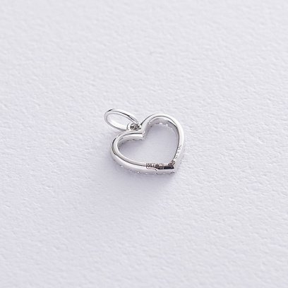 Золотой кулон "Сердце" (бриллианты) пб0220di №3