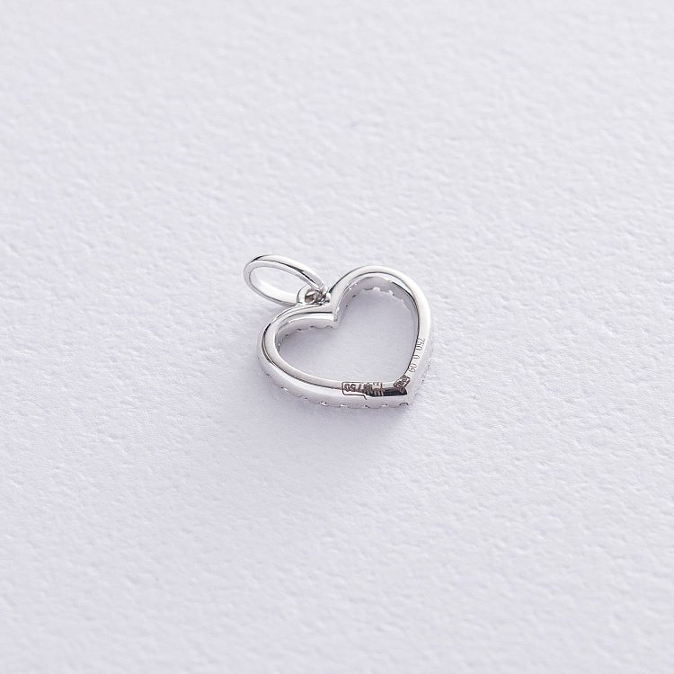 Золотой кулон "Сердце" (бриллианты) пб0220di от ювелирного магазина Оникс - 2