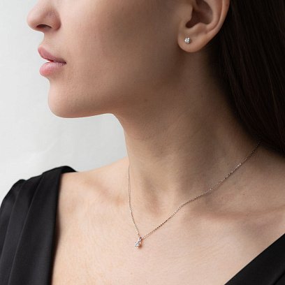 Золотой кулон (бриллиант) пб0216nl №2