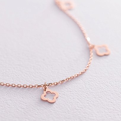 Колье "Клевера" в красном золоте кол01986 №4