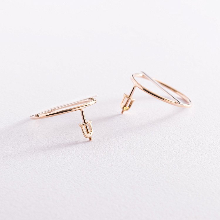 Золоті сережки - пусети "Баланс" с07795 від ювелірного магазину Онікс - 10