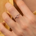 Кольцо "Сердечко" с бриллиантами (белое золото) кб0508z от ювелирного магазина Оникс - 1