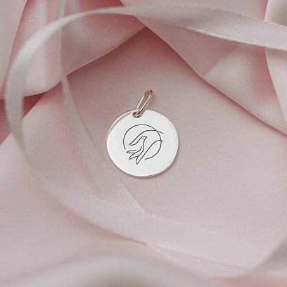 Серебряный кулон "Прикосновение" 132724прик №4