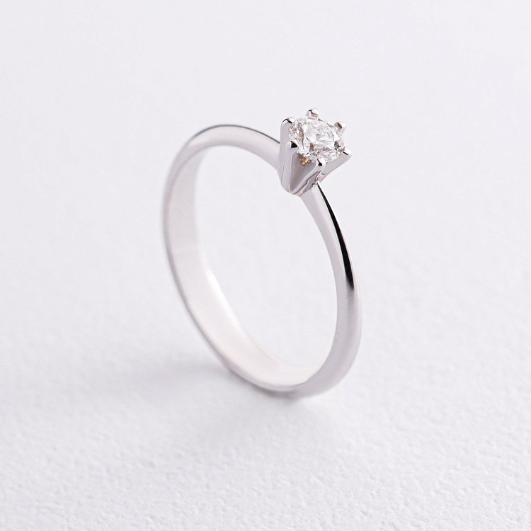 Заручальна золота каблучка з діамантом 25121121 від ювелірного магазину Онікс