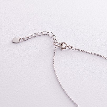 Серебряное колье с фианитом 908-01045 №3