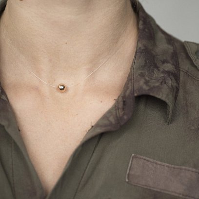 Золоте кольє "Кулька" на лісці кол01066 №4