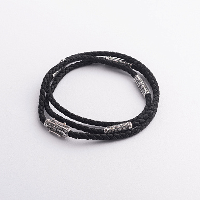 Срібний шнурок зі срібними вставками "Псалом 90" 1094шн