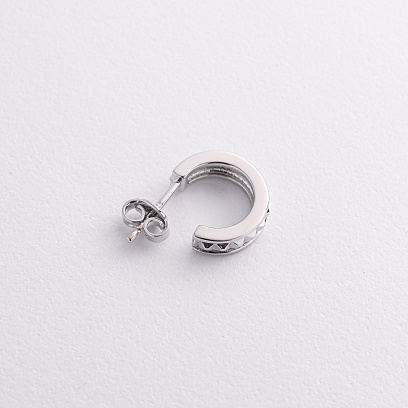 Мужская моносерьга в серебре Zancan ESO009 №3