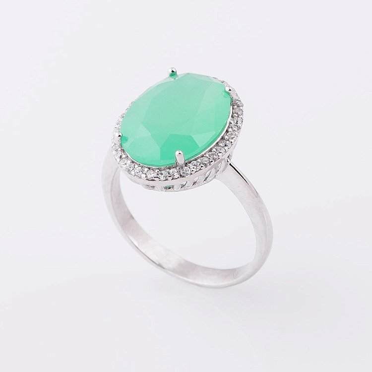 Серебряное кольцо (фианиты) 111919 от ювелирного магазина Оникс