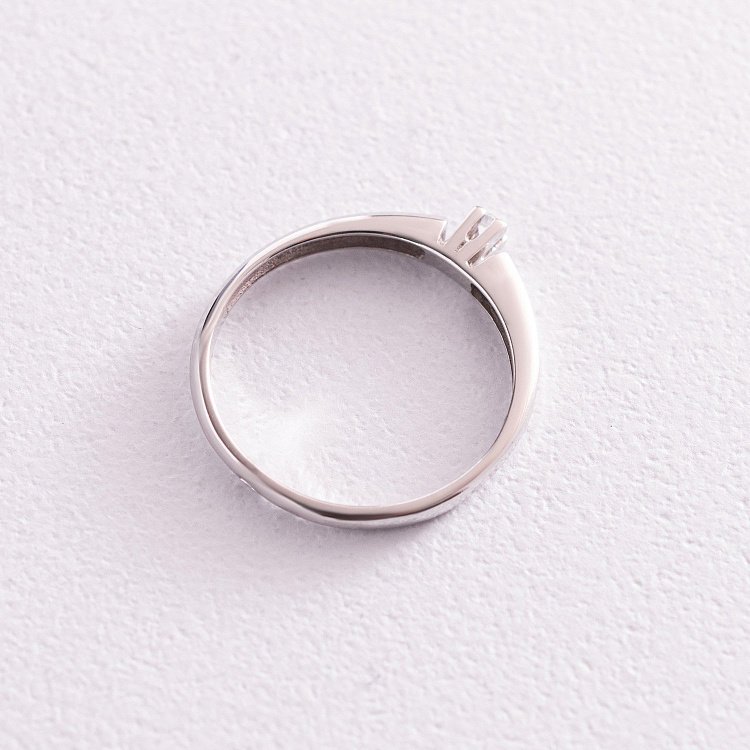 Золота заручальна каблучка з фіанітом к05640 від ювелірного магазину Онікс - 3