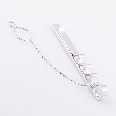 Зажим для галстука из белого золота заж00118 №2