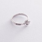 Кольцо с бриллиантом в белом золоте кбд1-002 от ювелирного магазина Оникс - 1