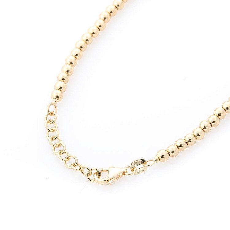 Золотий браслет "Кульки" (чорні фіаніти) б03585 від ювелірного магазину Онікс - 3