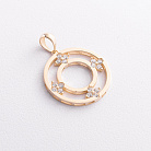 Кулон "Конюшина" з фіанітами (жовте золото) п04071 от ювелирного магазина Оникс