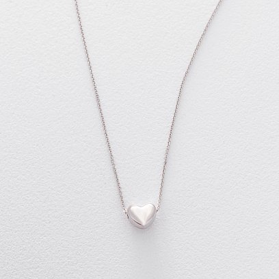 Золотое колье с сердечком кол01322 №5