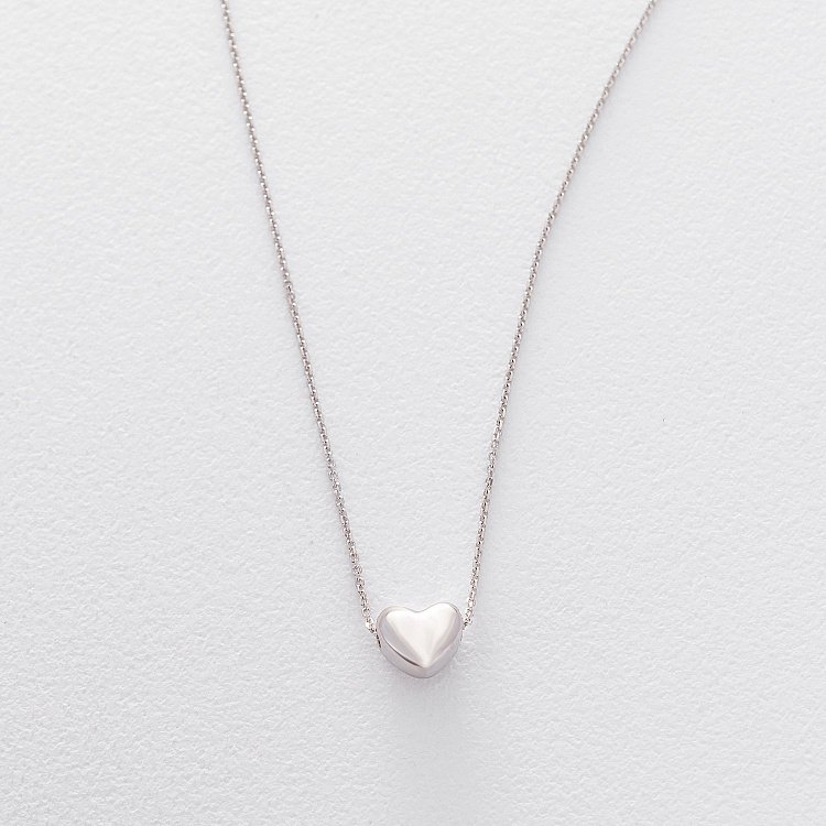 Золотое колье с сердечком кол01322 от ювелирного магазина Оникс - 6