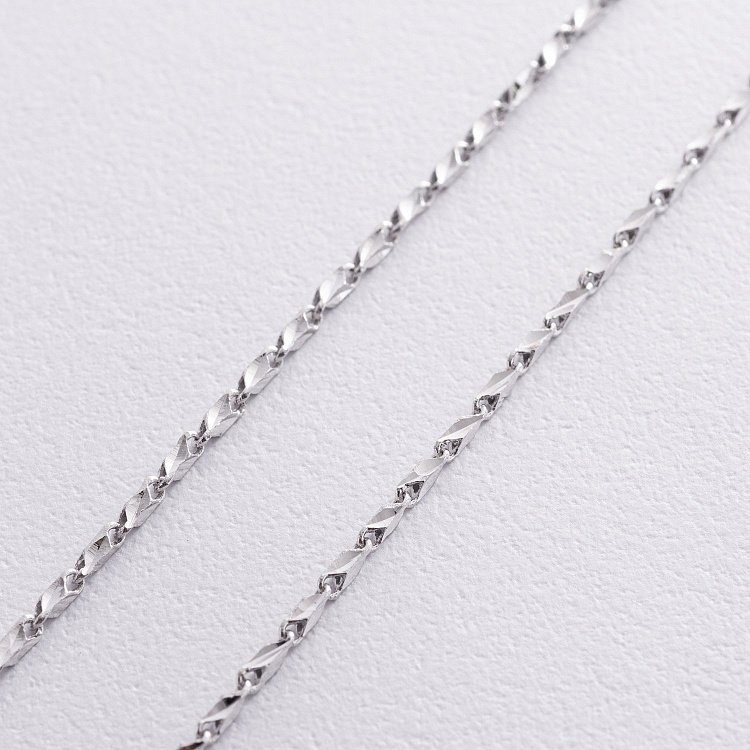 Фантазійний ланцюжок у білому золоті ц00471 від ювелірного магазину Онікс - 2