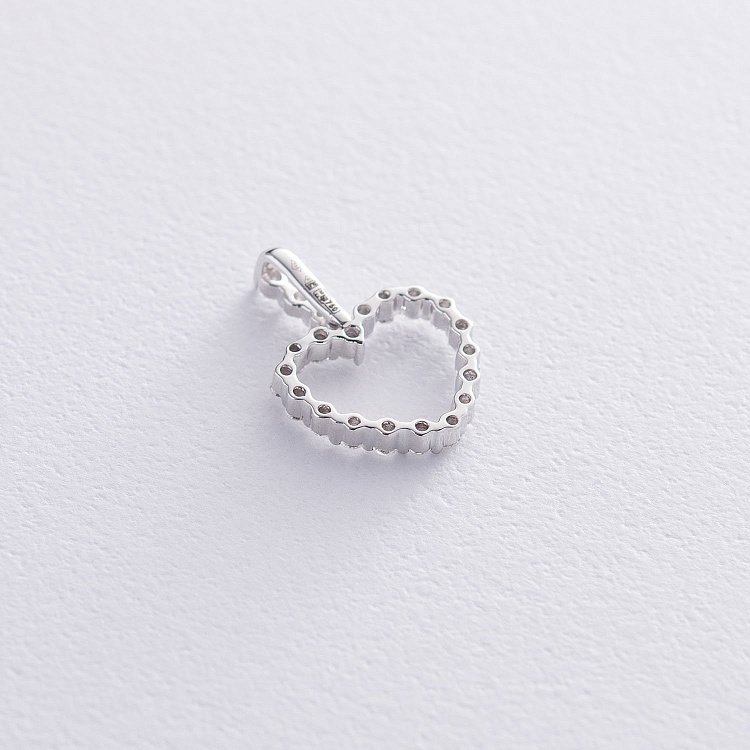 Золотий кулон "Серце" (діамант) пб0222ri від ювелірного магазину Онікс - 2