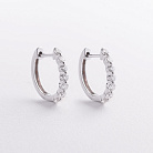 Золотые серьги - кольца с бриллиантами сб0609mi от ювелирного магазина Оникс