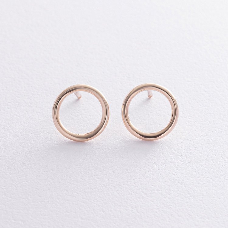 Золотые серьги "Круговорот" (1.25 см) с06694 от ювелирного магазина Оникс