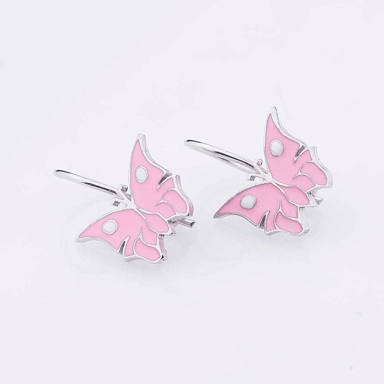 Сережки дитячі "Метелики" (емаль) 121783р від ювелірного магазину Онікс - 1